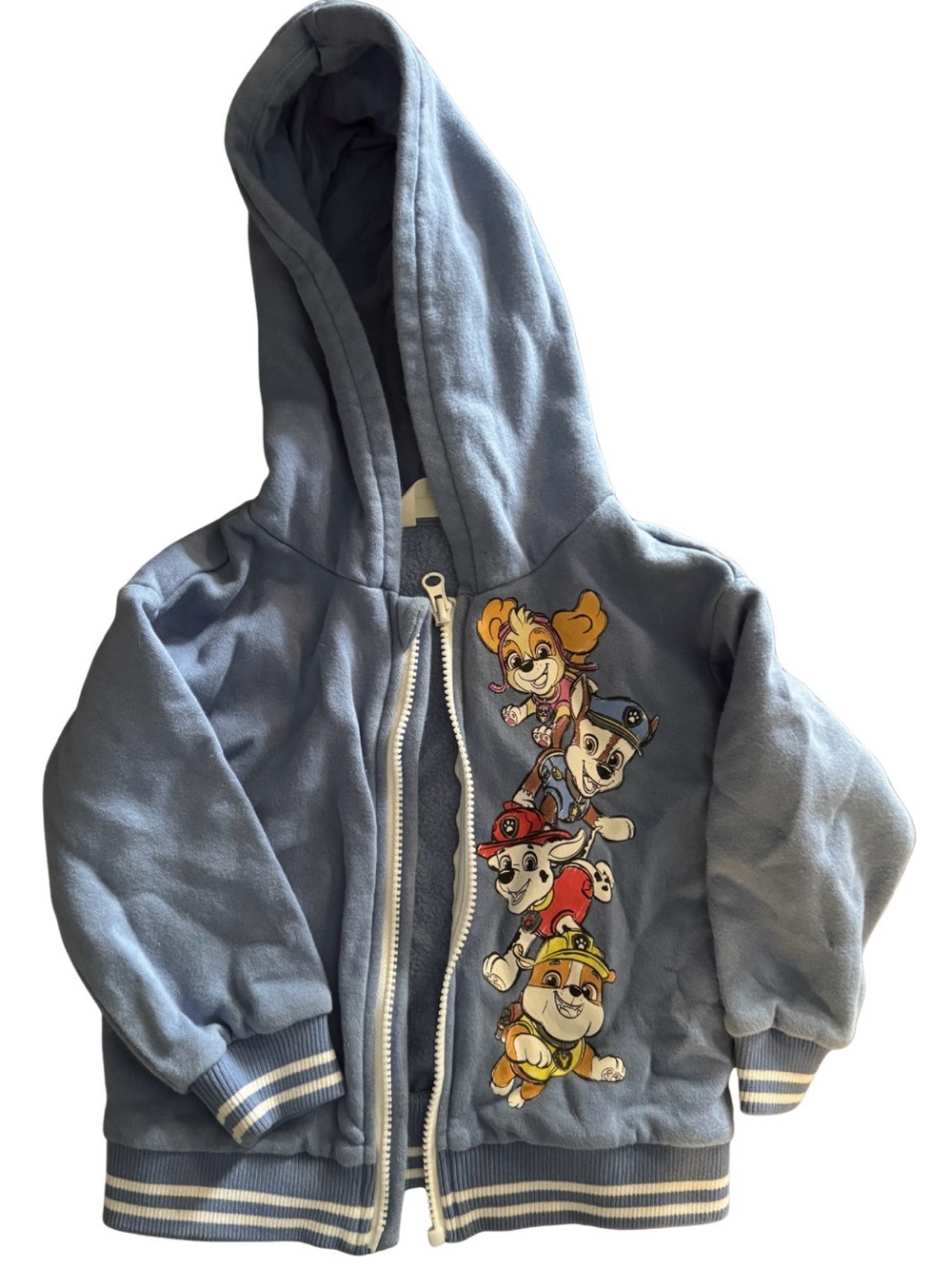 H&M Light Blue Paw Patrol Hooded Zip Sweatshirt 4T